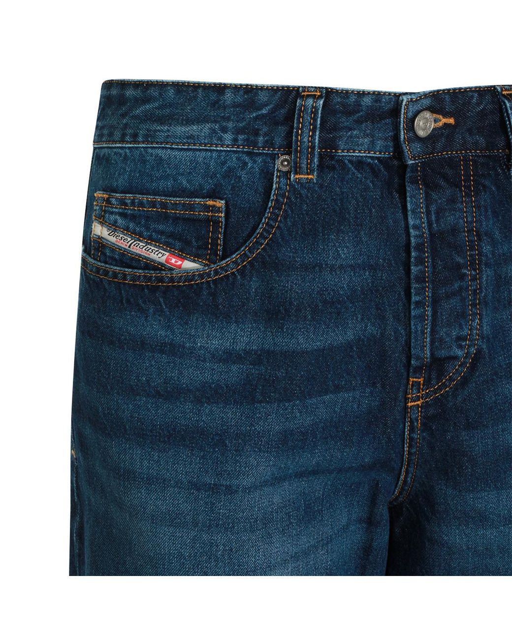 DIESEL Blue 2001 D-Macro Low-Waist Relaxed Jeans for men