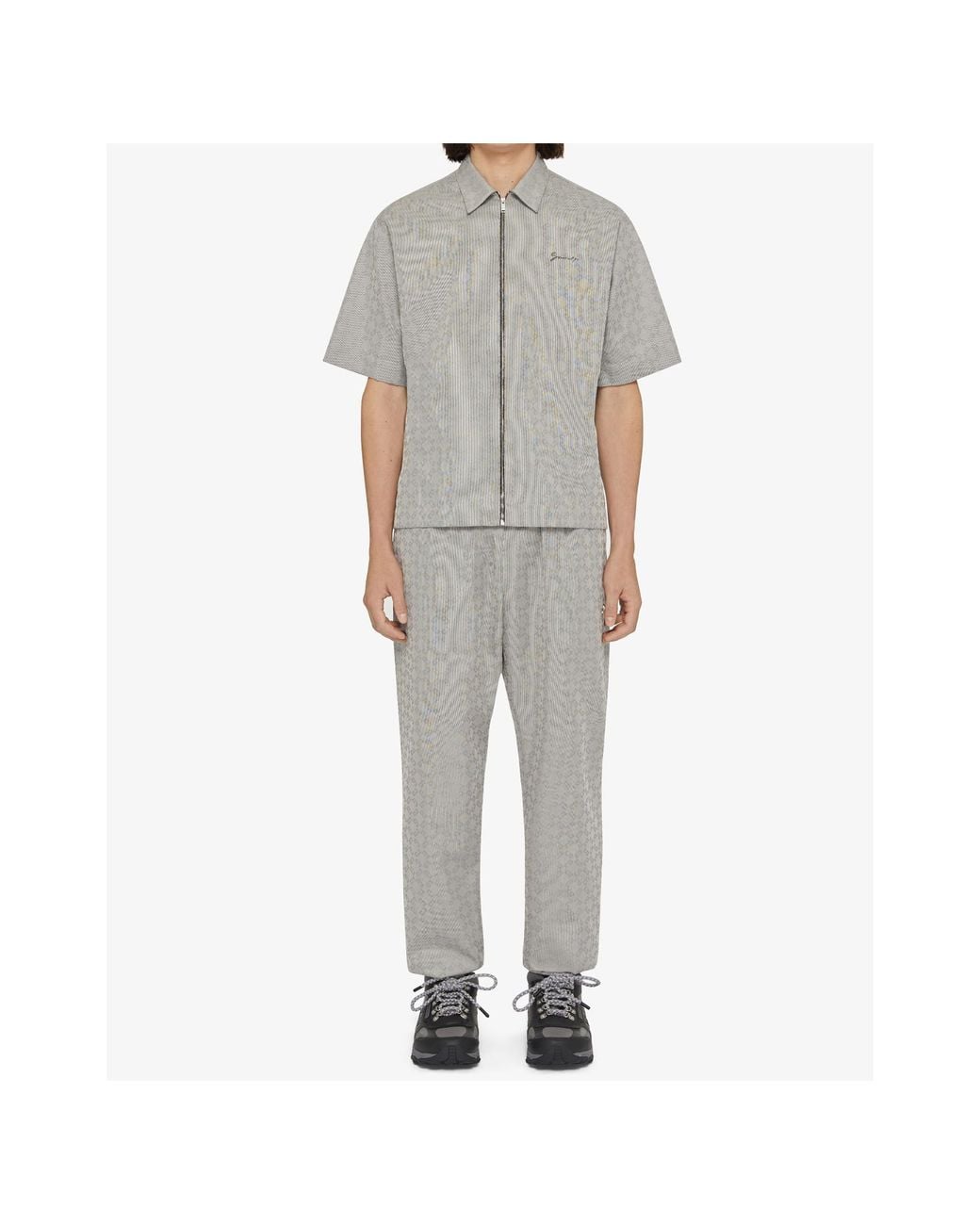 Givenchy Gray Monogrammed Elastic-Waist Jogger Pants for men