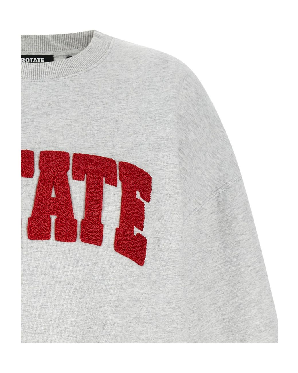 ROTATE BIRGER CHRISTENSEN Gray Logo-Appliqué Sweater