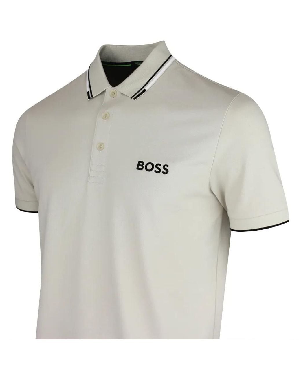 Boss Gray Short-Sleeve Polo Shirt for men