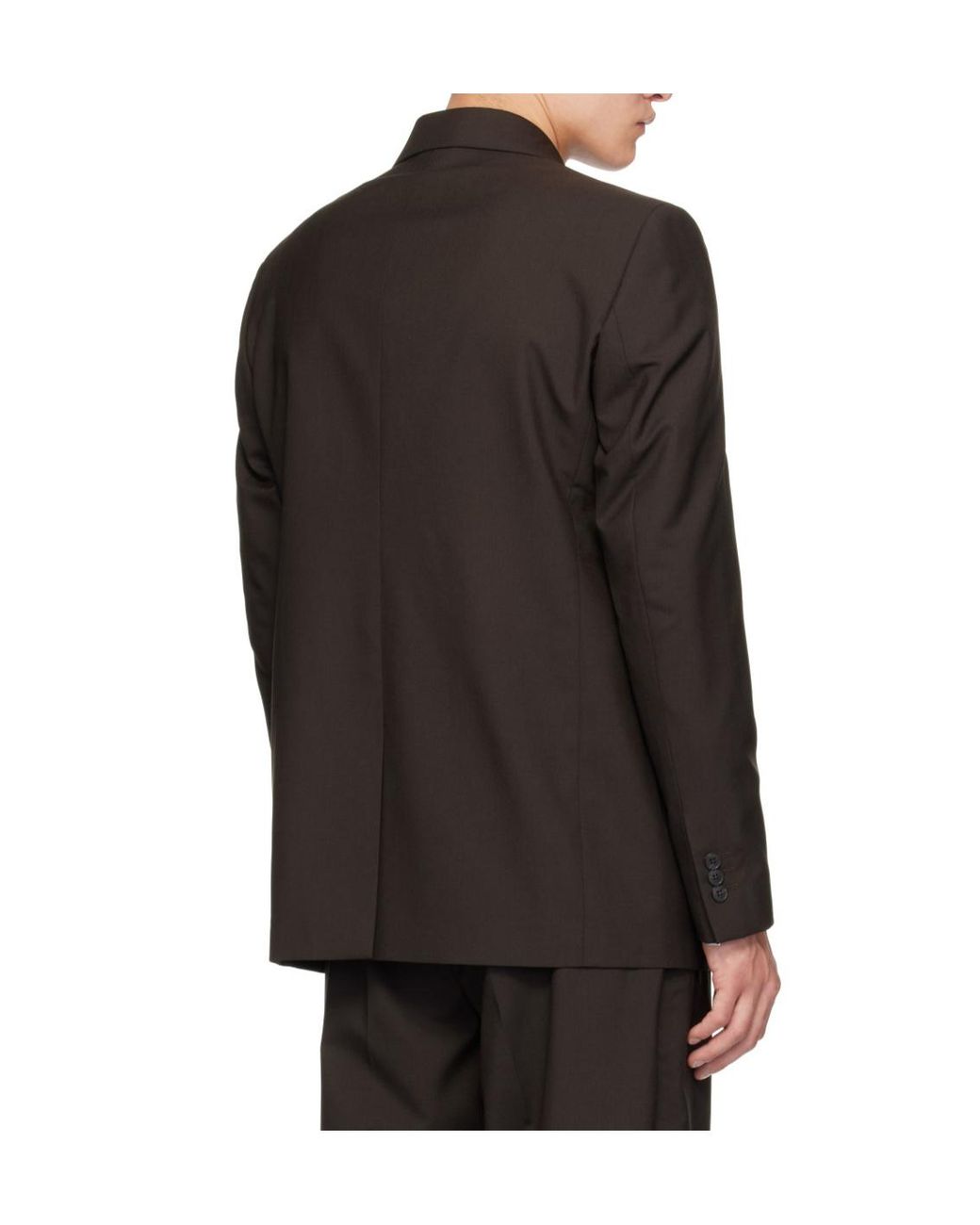 mfpen Black Relaxed Double-Breasted Blazer for men