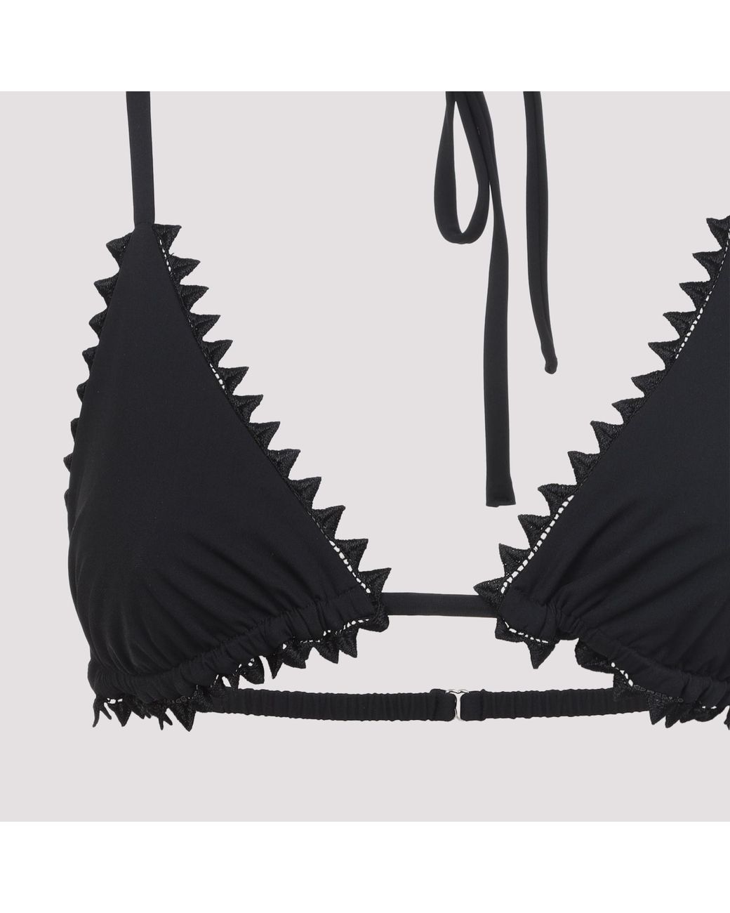 Jacquemus Black The Picot Bikini Top