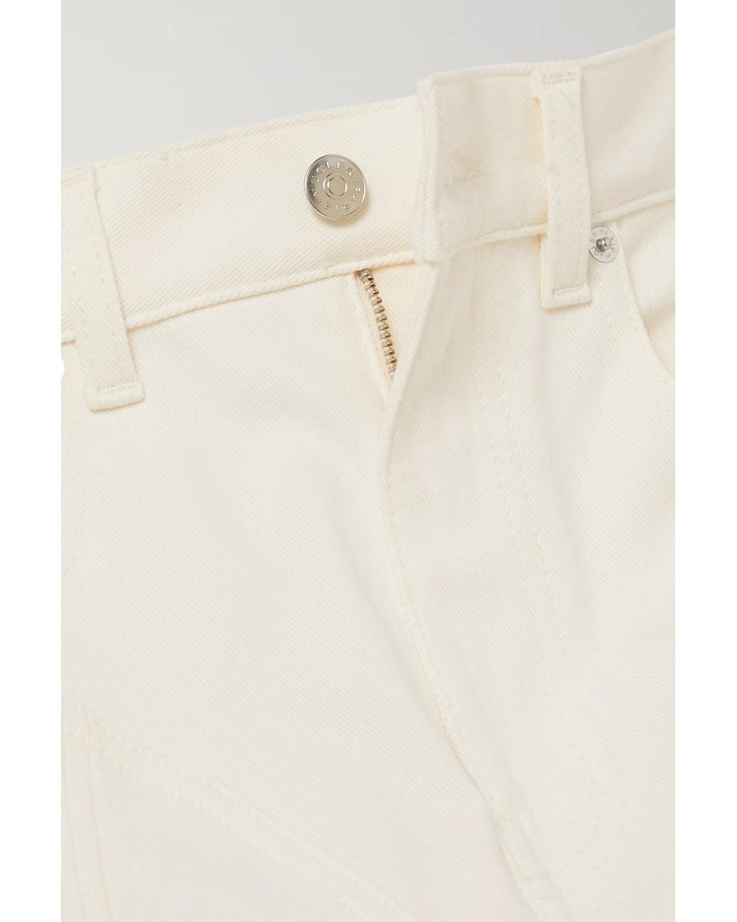 Mugler White High-Waisted Skinny Jeans