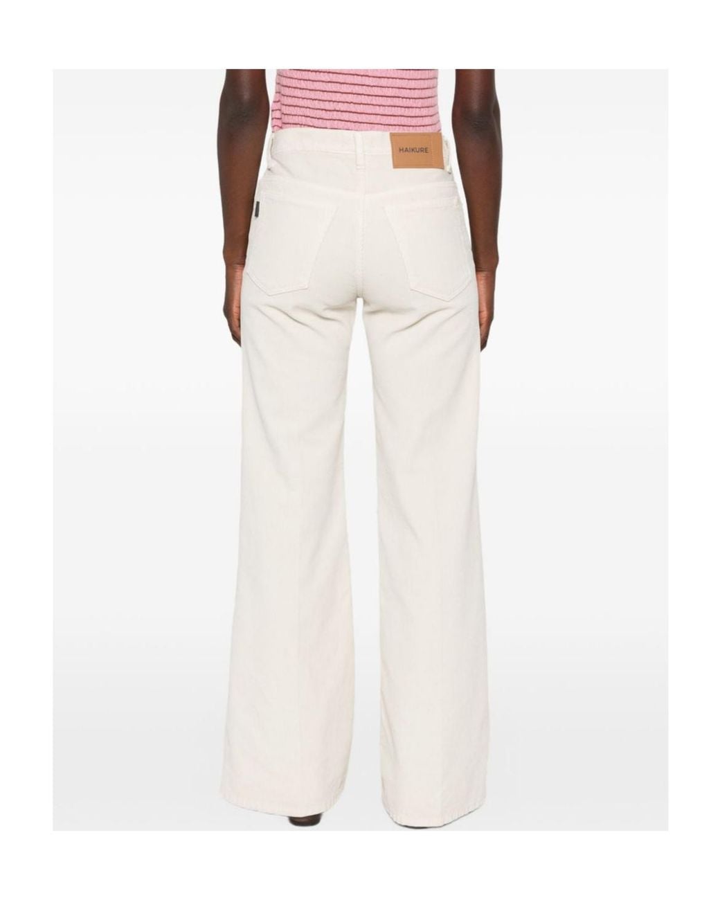 Haikure White Logo Jeans