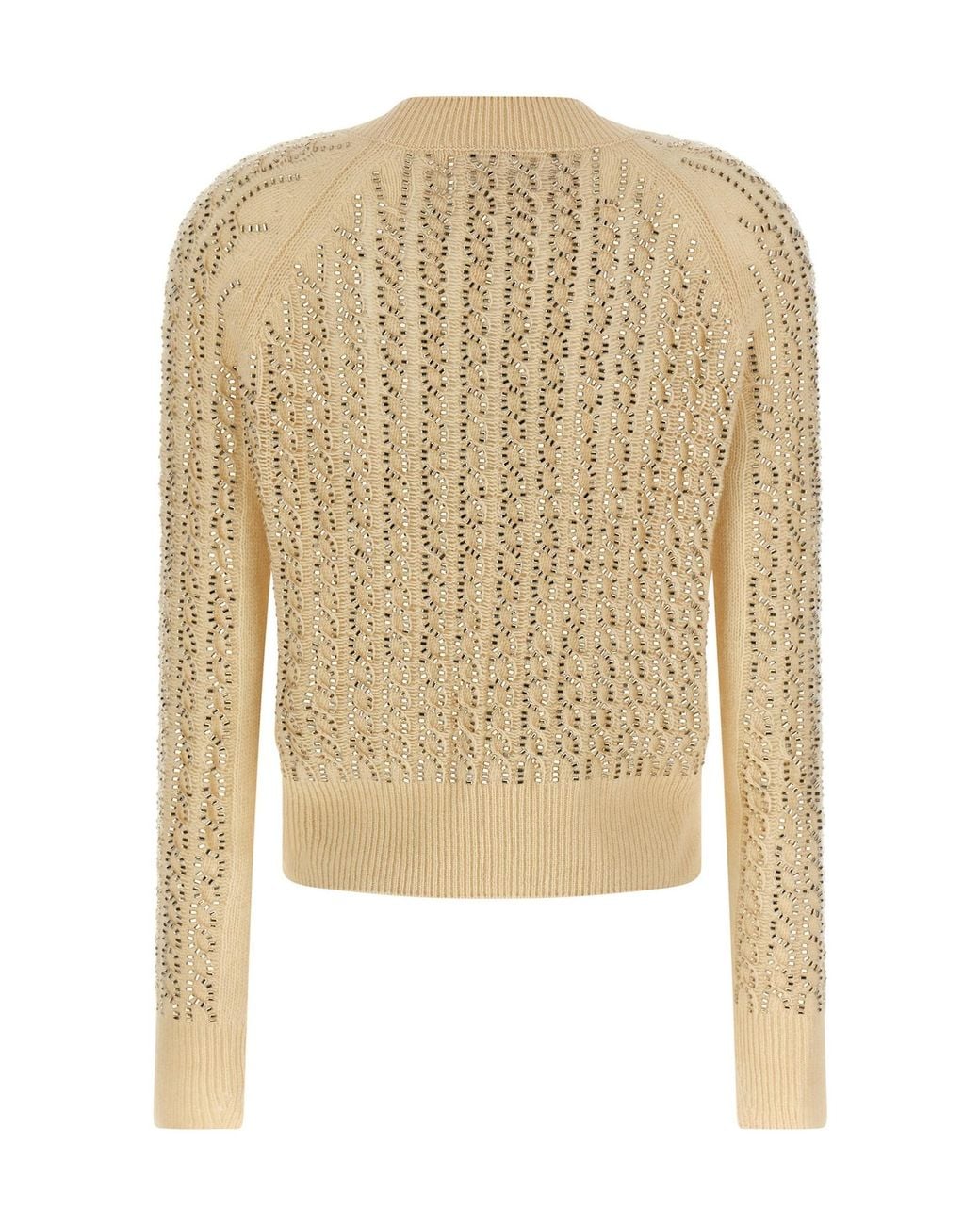 Ermanno Scervino White Baguette Studded Sweater