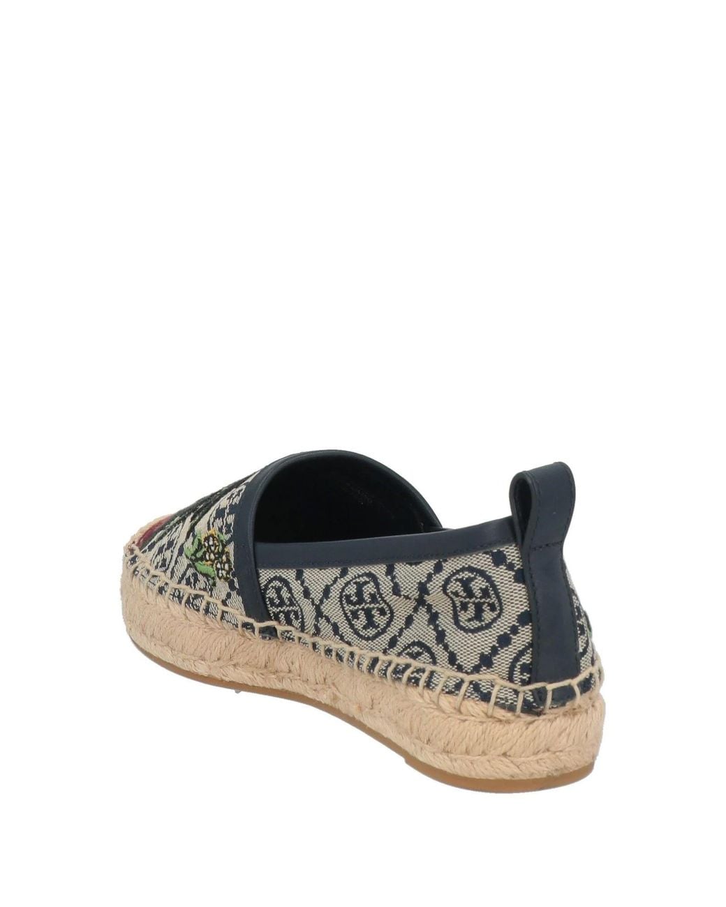 Tory Burch Gray Logo-Print Espadrilles