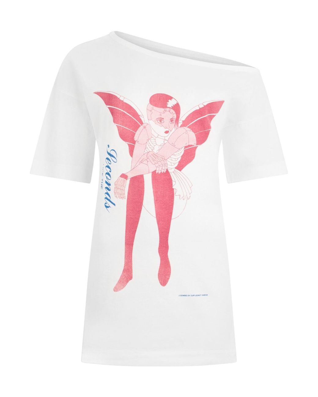 Our Legacy White Slant Graphic T-Shirt
