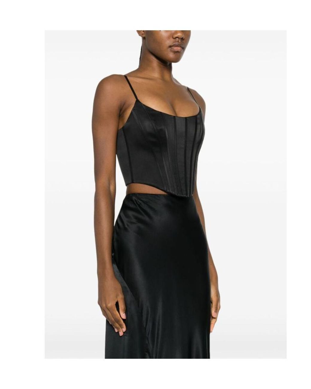 Zimmermann Black Silk Corset Top
