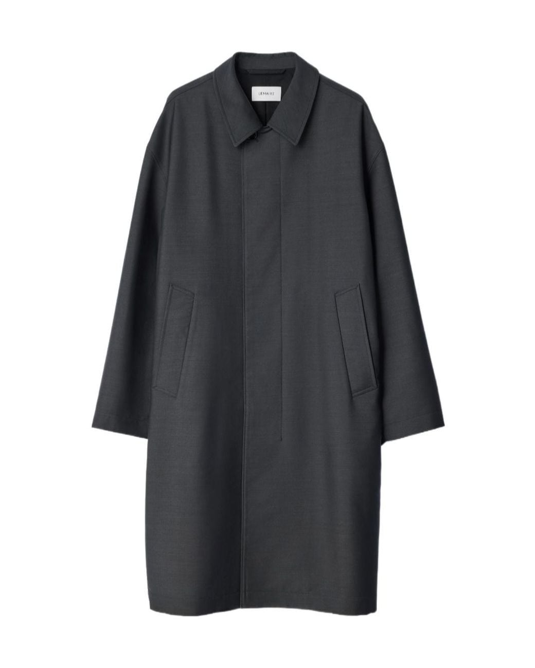 Lemaire Black Car Coat for men