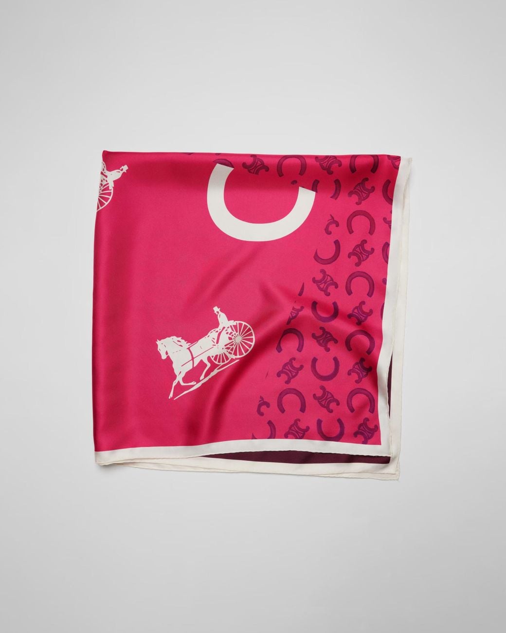 Céline Red Patched C Calèche Foulard, 90
