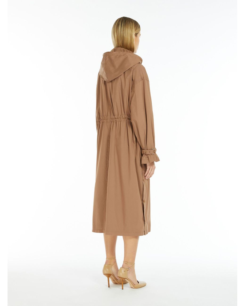 Max Mara Natural Hooded Drawstring Coat