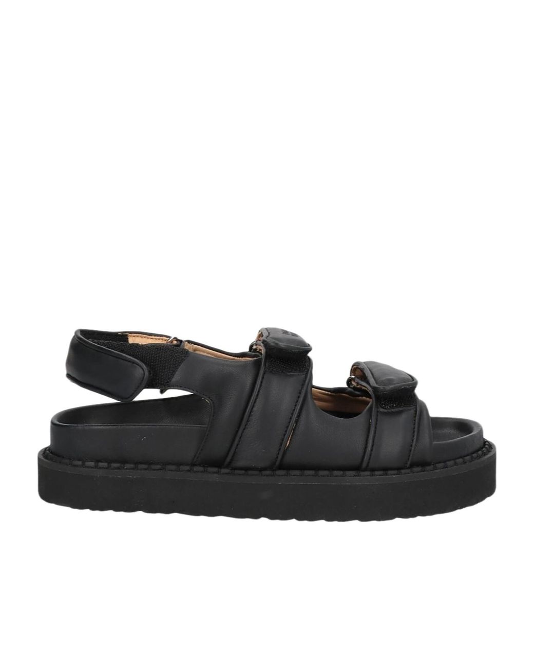 Isabel Marant Black Minimalist Leather Sandals