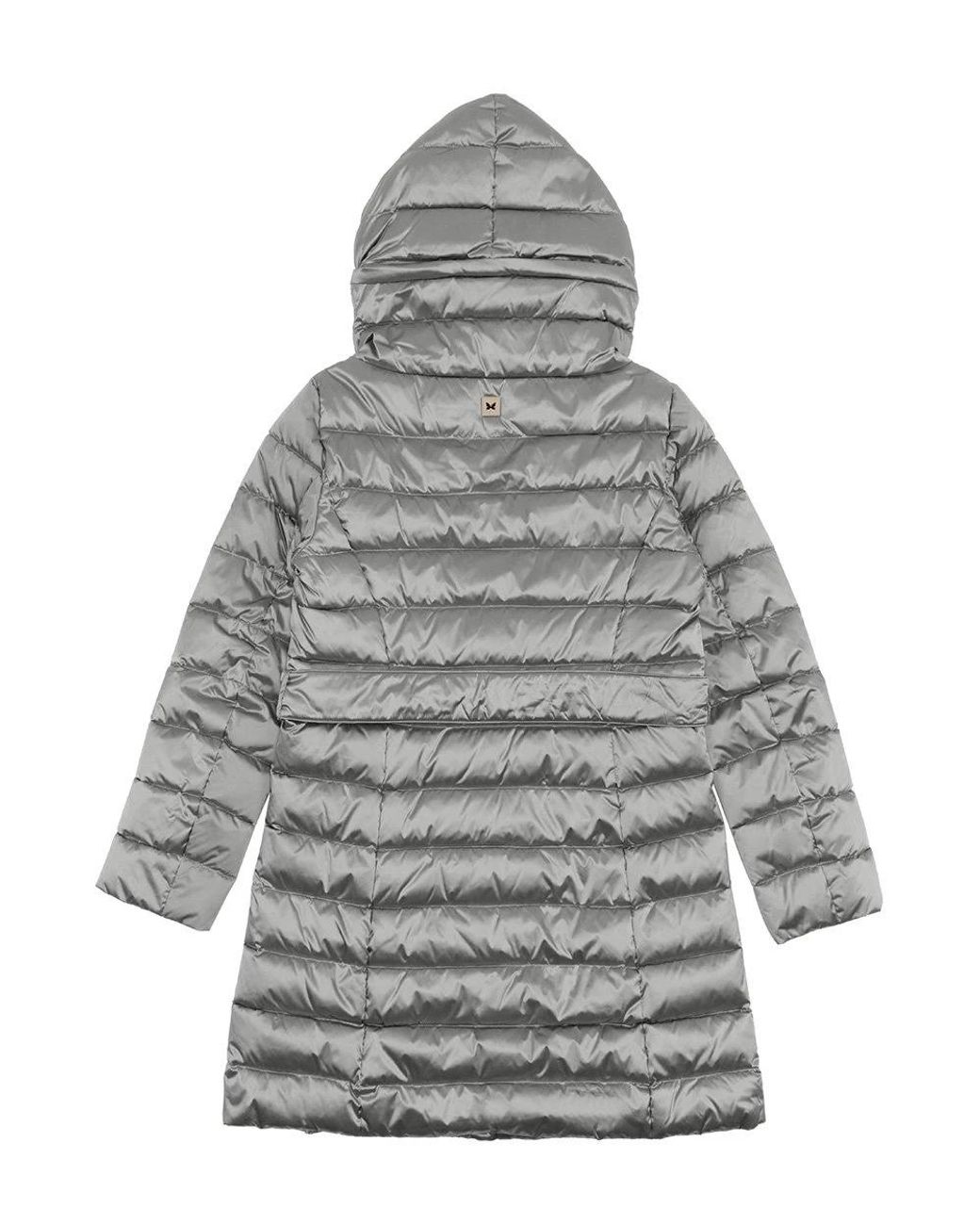 Weekend by Maxmara Gray Hooded Quilted Down Jacket
