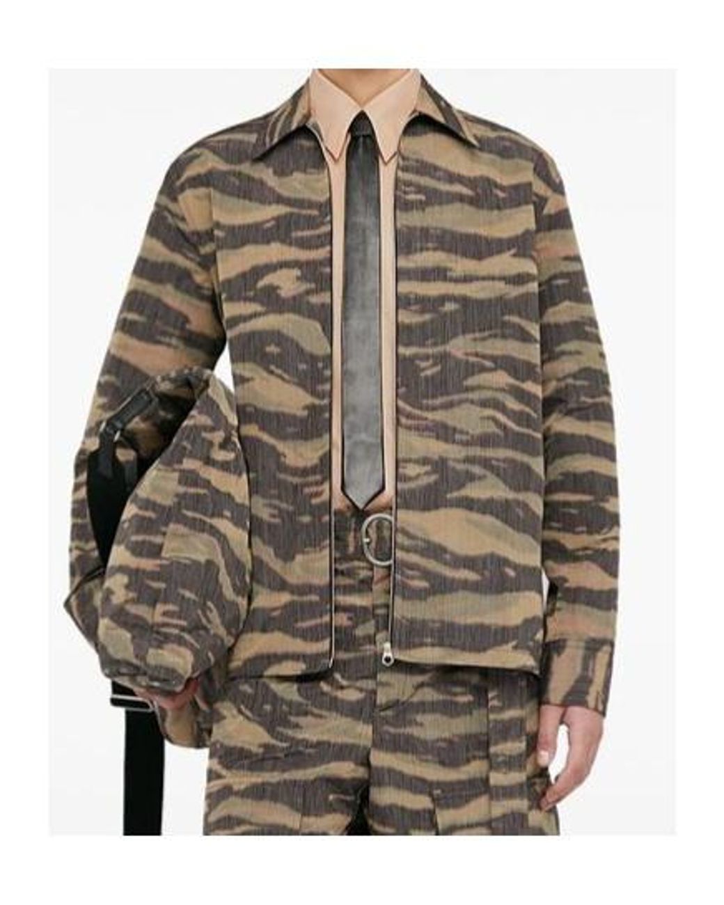 Jil Sander Black Printed Straight Hem Overshirt for men