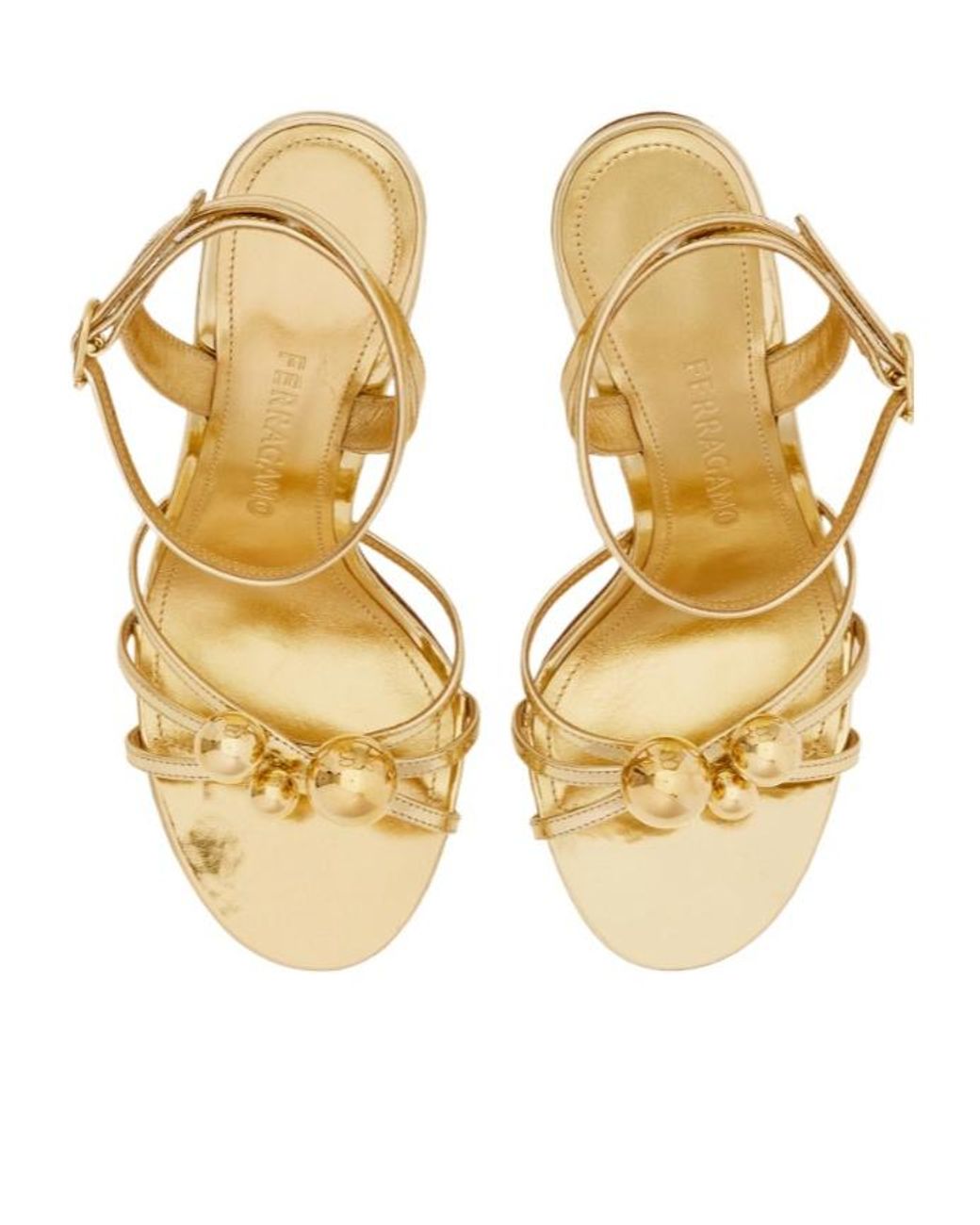 Ferragamo Metallic High Heel Sandals