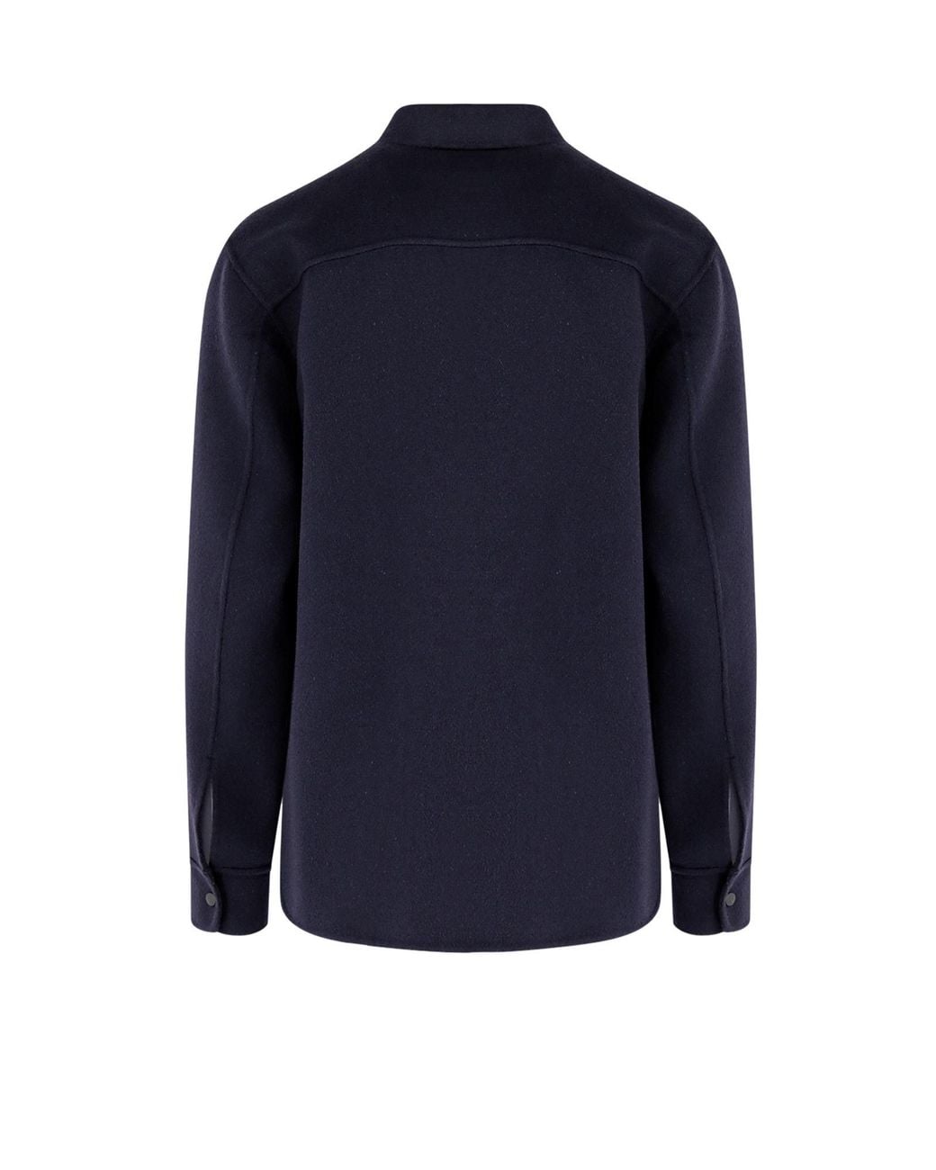 Aspesi Blue Snap-Button Overshirt Jacket for men