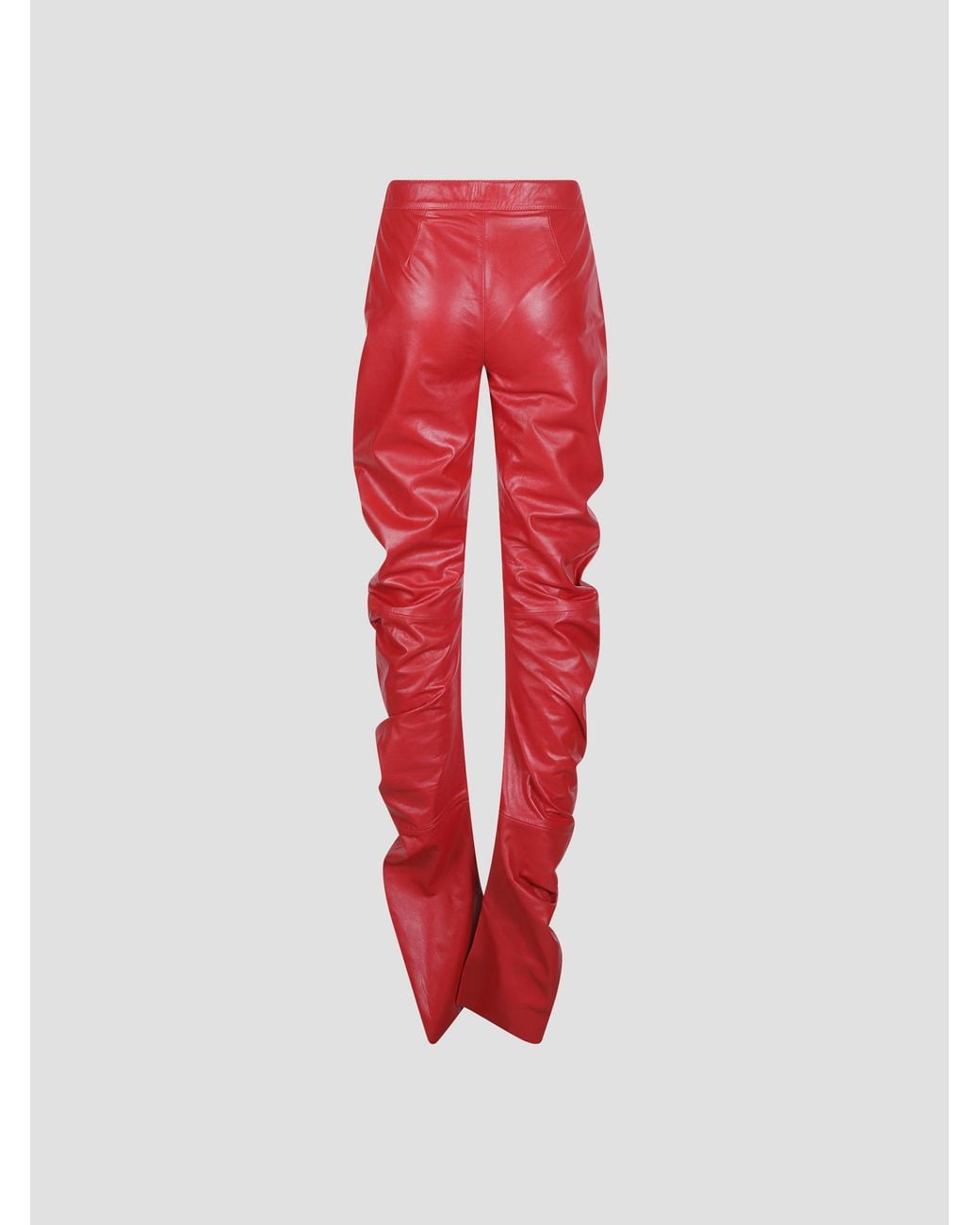 Frankie Shop Red Jessa Leather Trousers