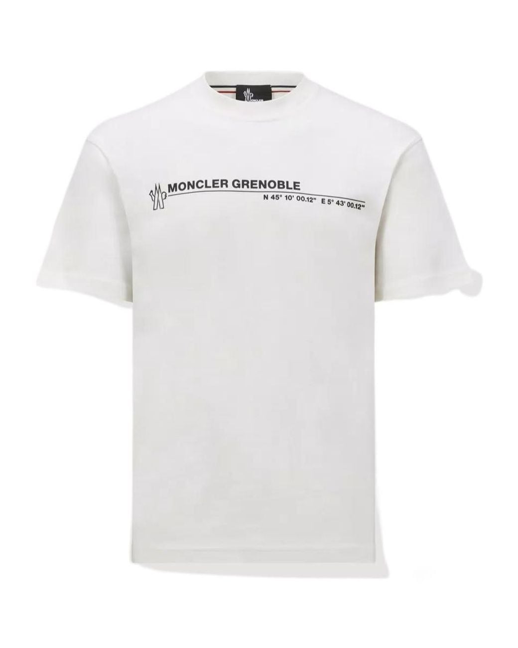 Moncler White Grenoble Regular Fit Crewneck T-Shirt for men