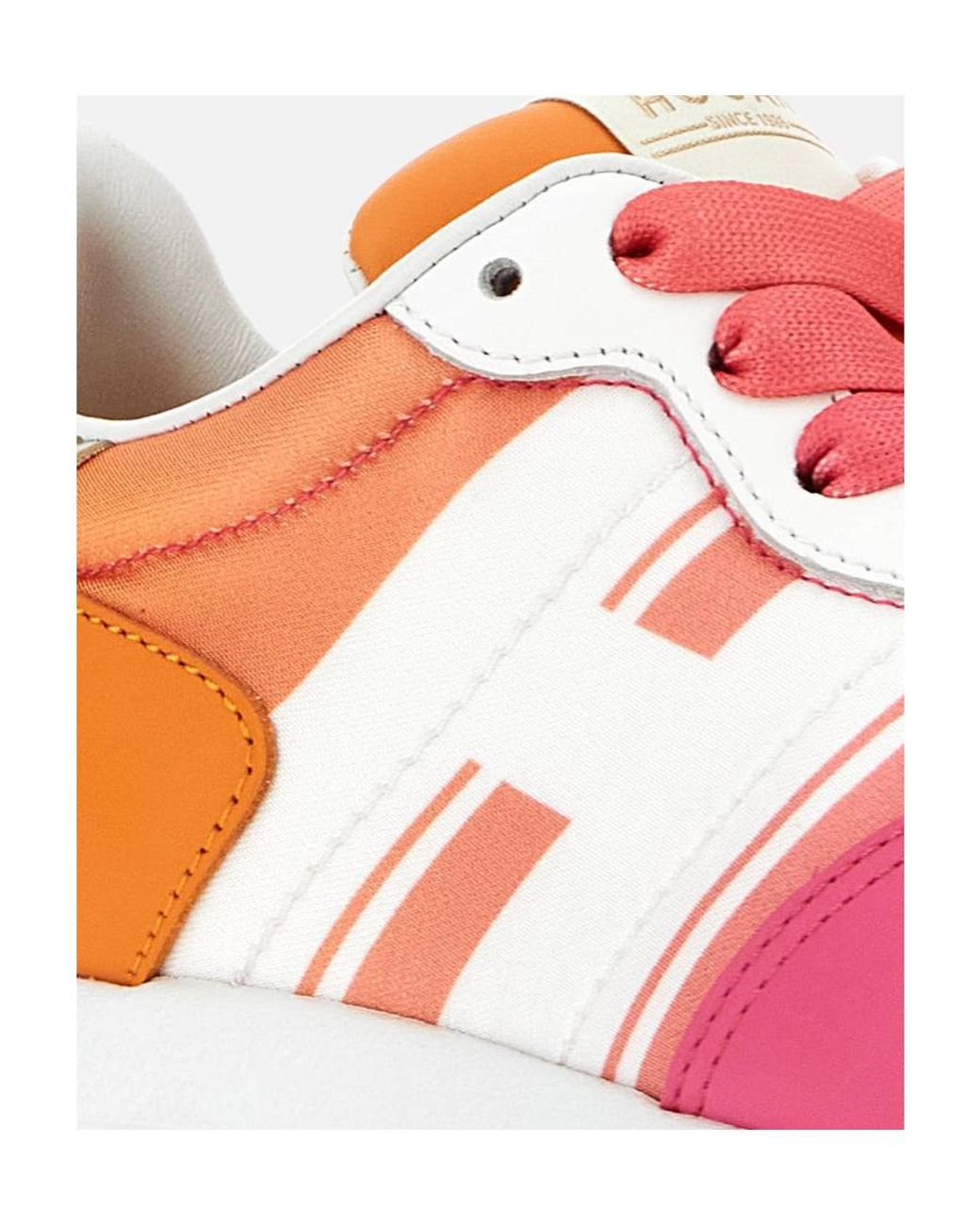 Hogan Pink H641 Lace-Up Sneakers
