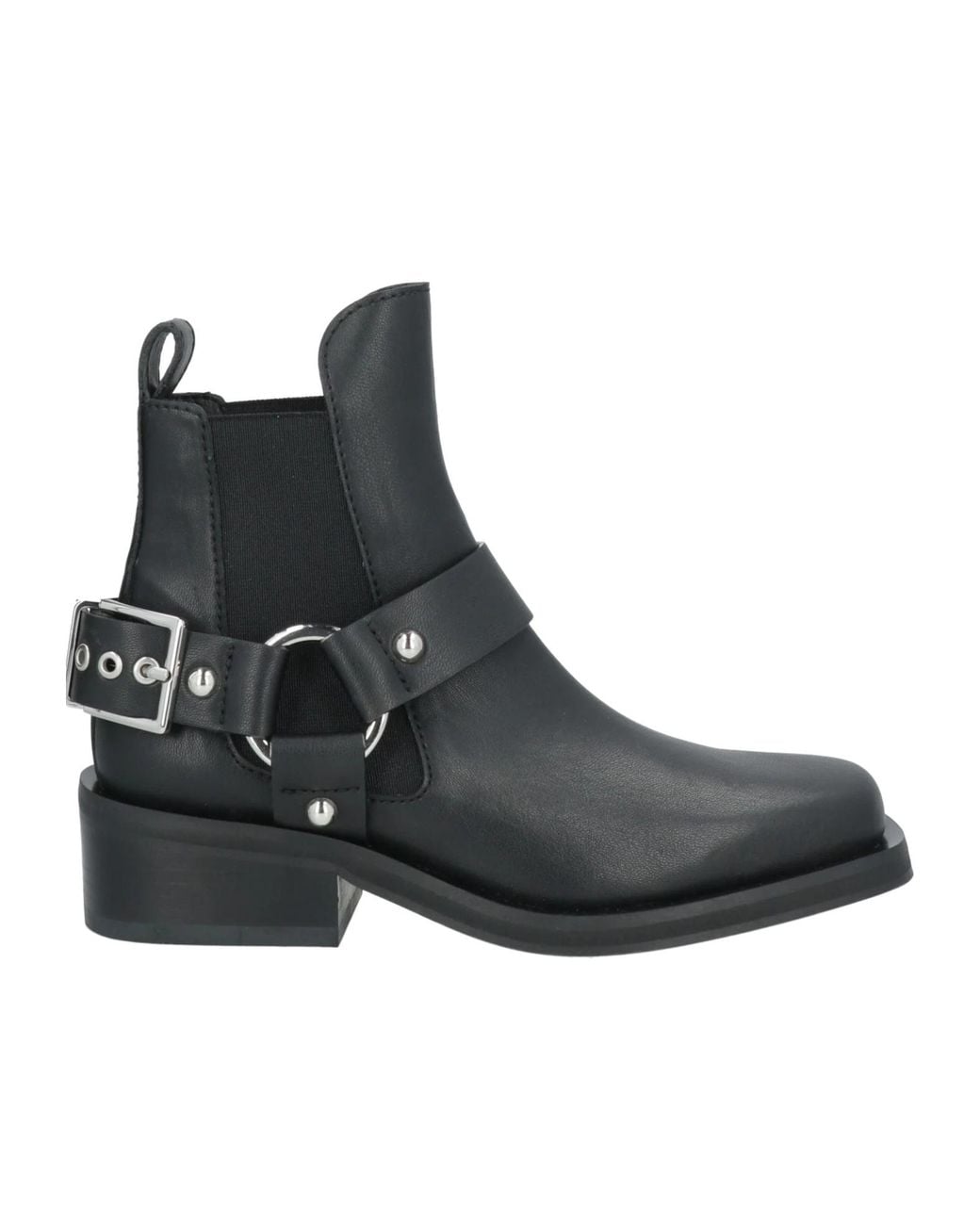 Ganni Black Simple Chelsea Boots