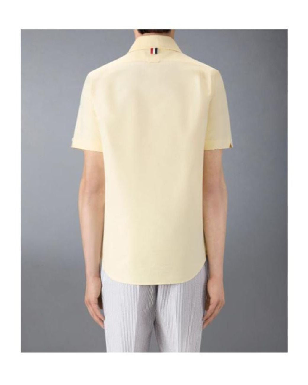 Thom Browne Natural Patch-Pocket Short-Sleeve Shirt for men
