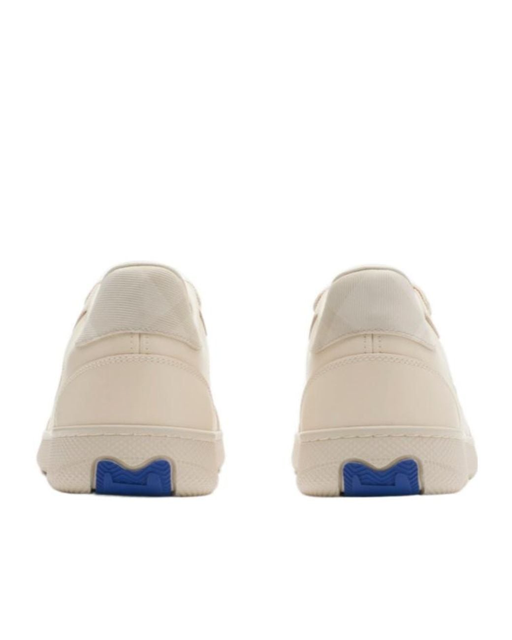 Burberry Natural Checked Lace-Up Sneakers