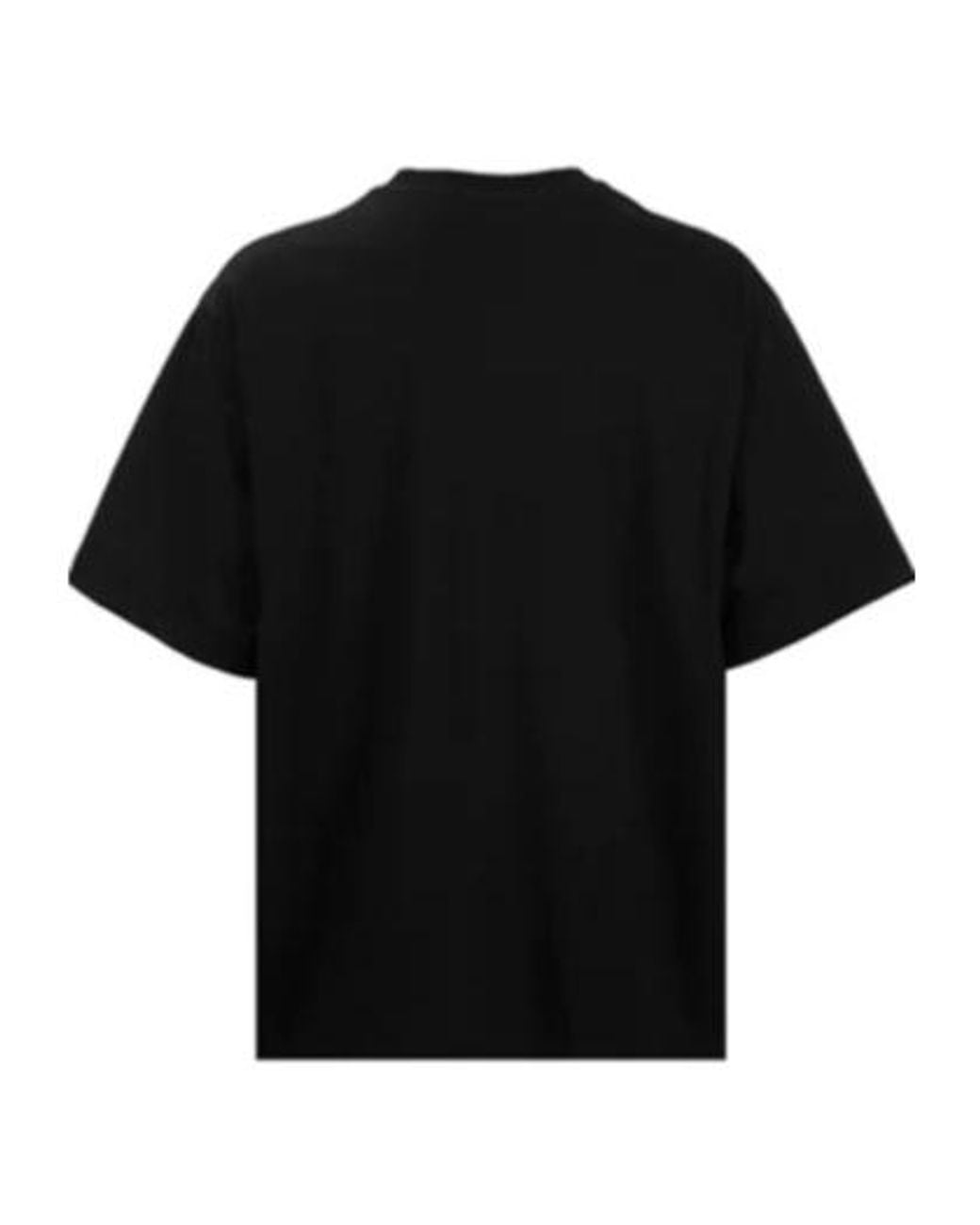 we11done Black Round-Neck Short-Sleeved T-Shirt for men