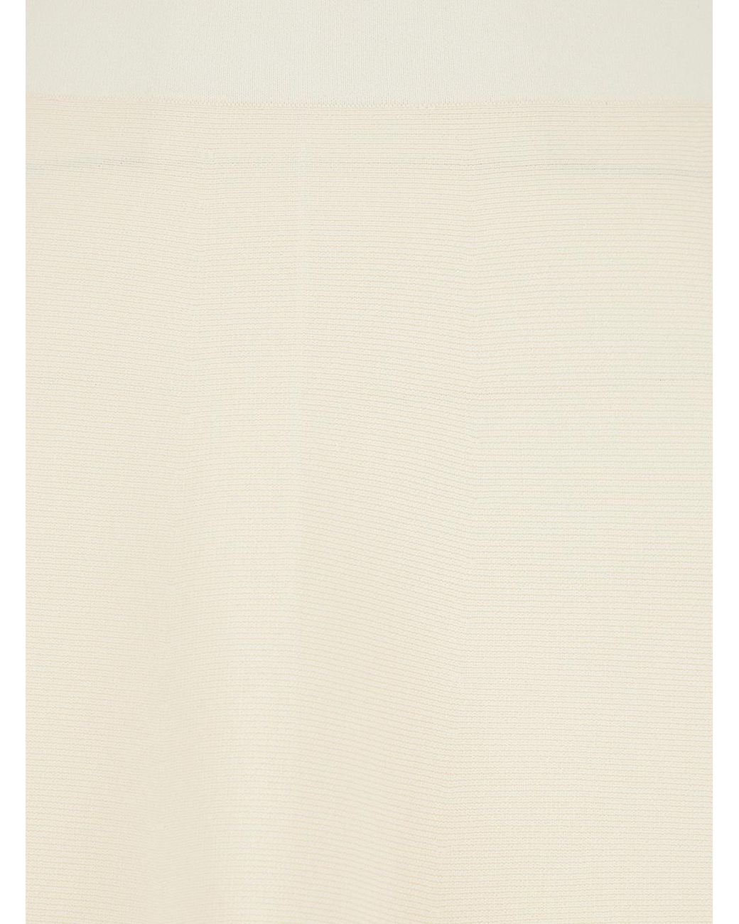 Max Mara White Long Skirt Viscose