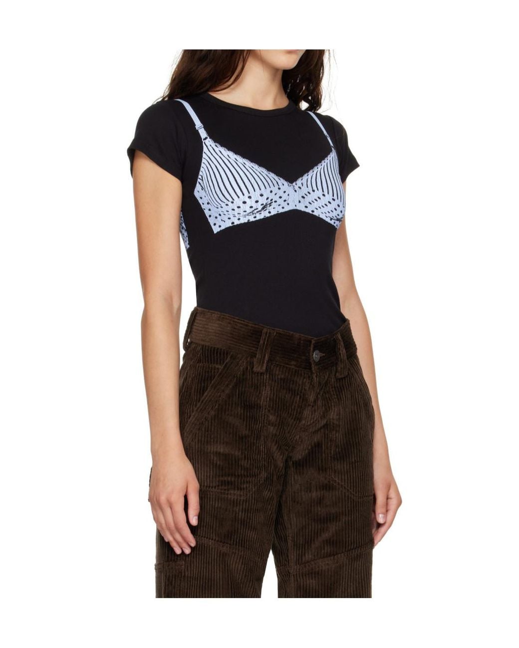 VAQUERA Black Bra-Top T-Shirt