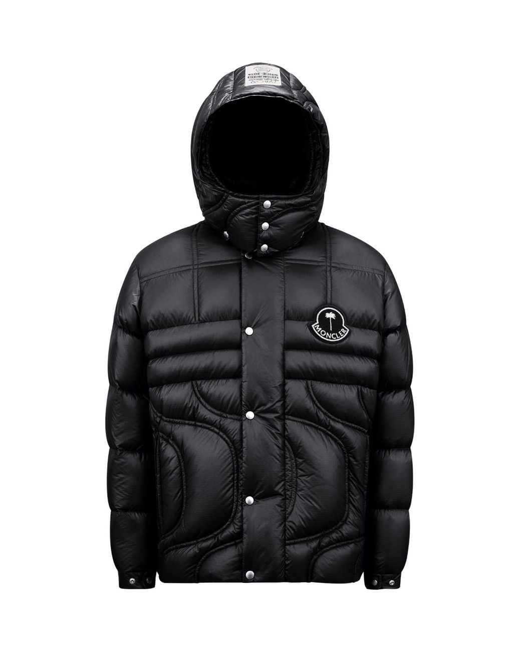 Moncler Black X Palm Angels Cherith Hooded Short Down Jacket