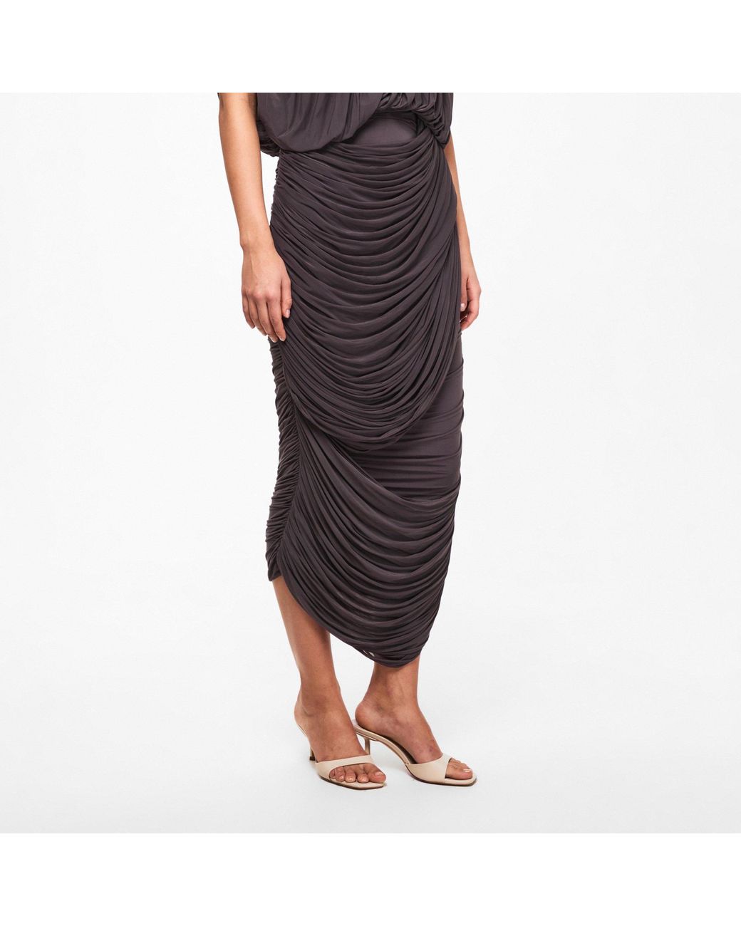 Magda Butrym Gray Midi Skirt