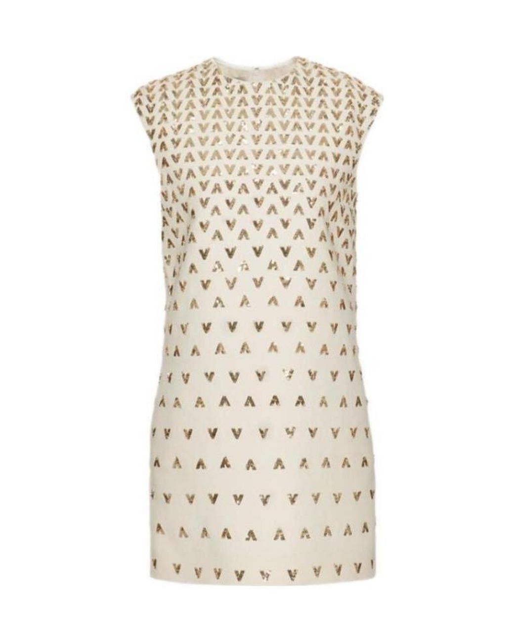 Valentino Natural Embroidery Embroidered Dress