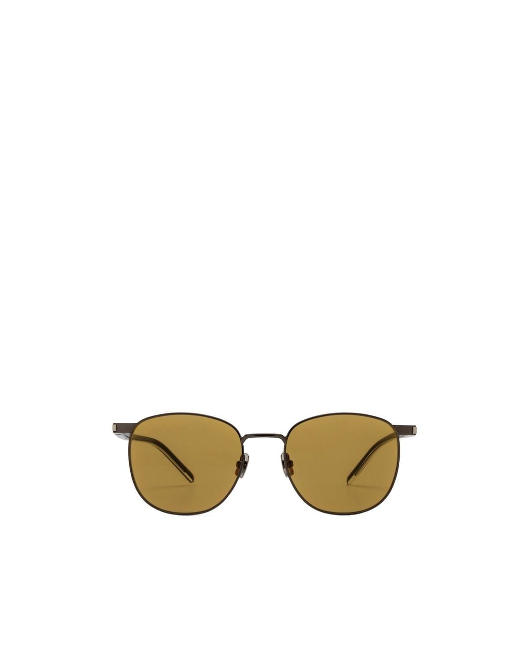 Saint Laurent Metallic Eyewear Round Frame Sunglasses for men