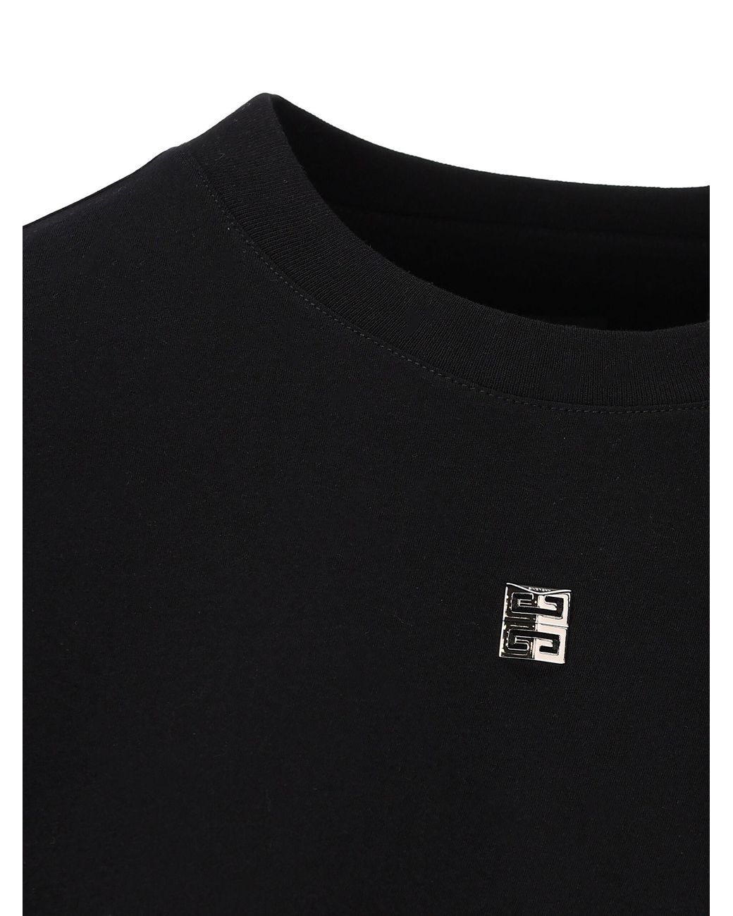 Givenchy Black 4G Plaque Crewneck T-Shirt