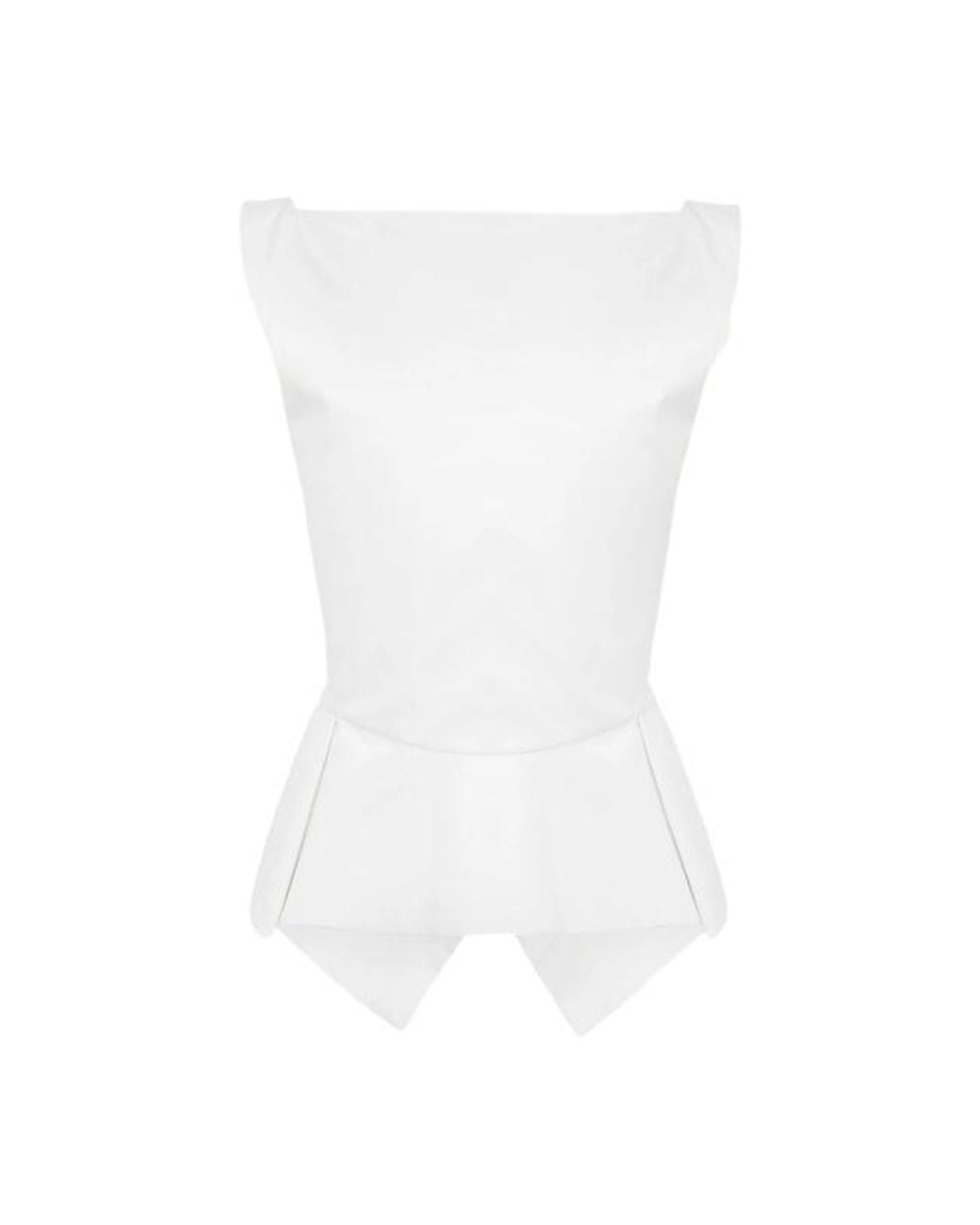Vivienne Westwood White Square-Neck Button Down Top
