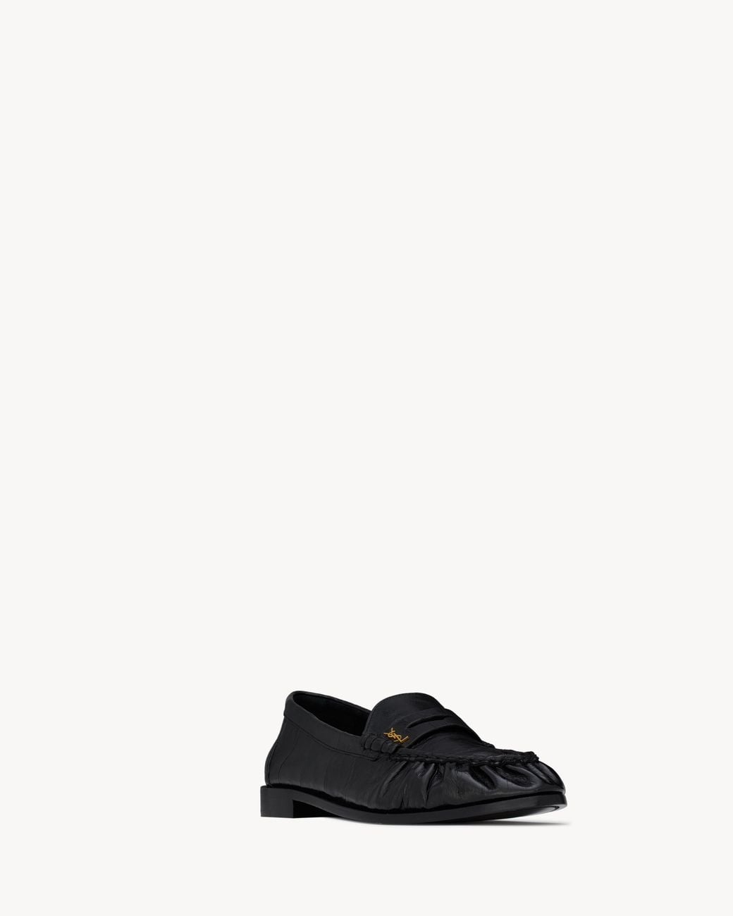 Saint Laurent Black Le Loafer Supple Penny Loafers for men