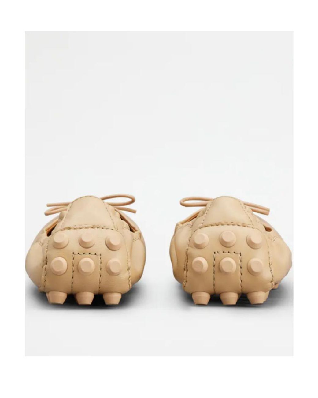 Tod's Natural Gommino Bow-Detailed Ballerinas Shoes