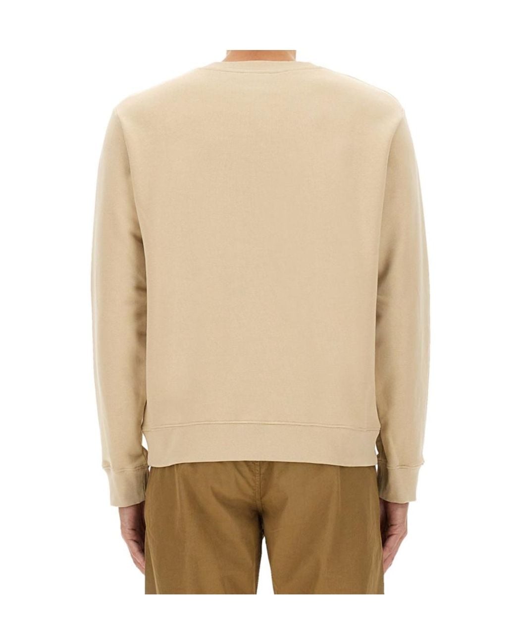 A.P.C. Natural Crewneck Long-Sleeved Sweatshirt for men