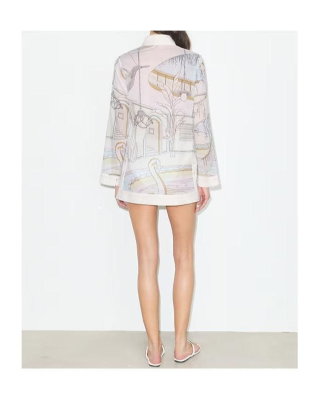 Tory Burch White Printed Tory Tunic