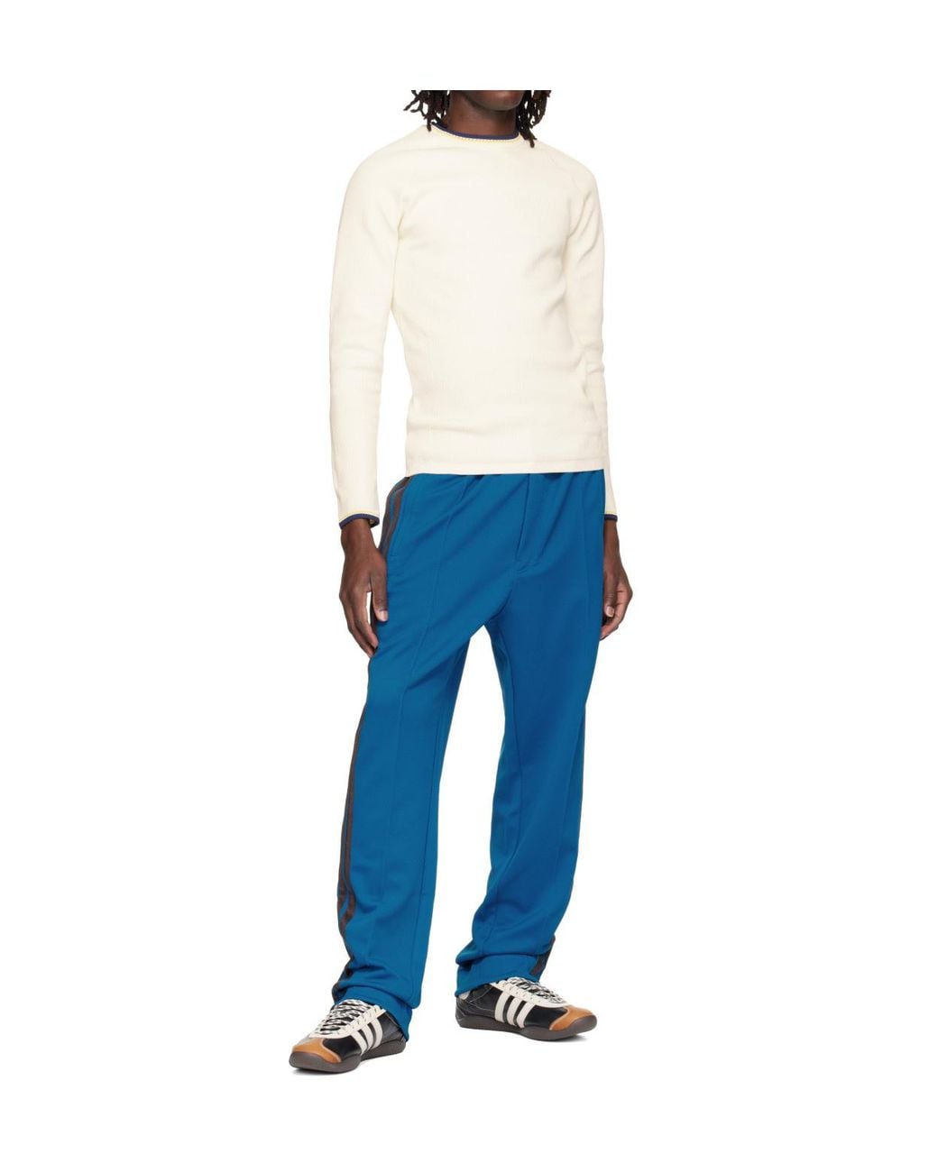 Wales Bonner Blue X Y-3 Collaboration Sweatpants for men