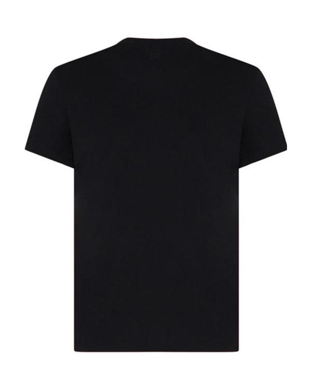 AMI Black Logo Short-Sleeved T-Shirt for men