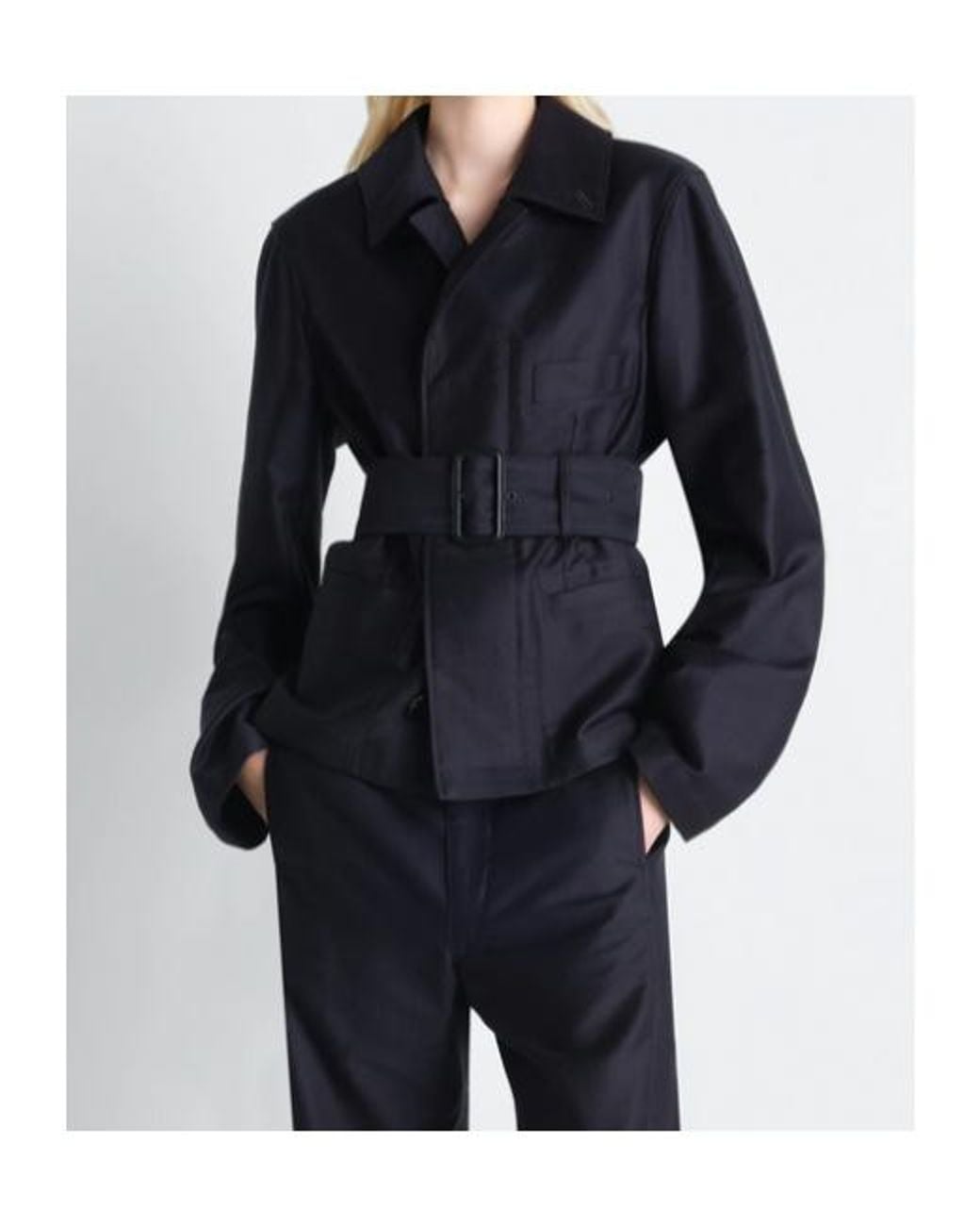 Lemaire Blue Belted Utility Jacket