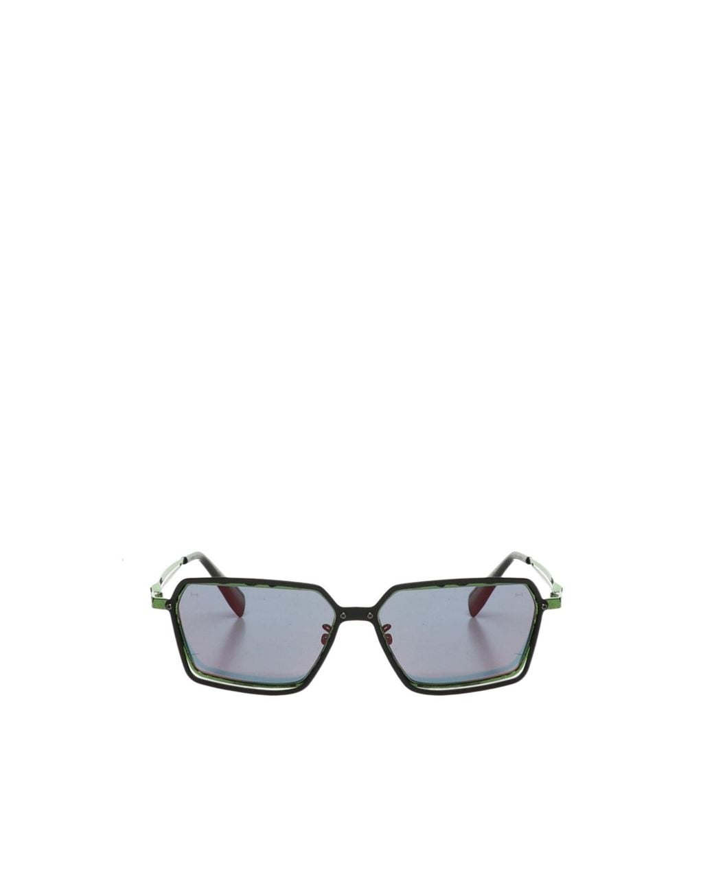 Kuboraum White Infrared Rectangular Sunglasses for men