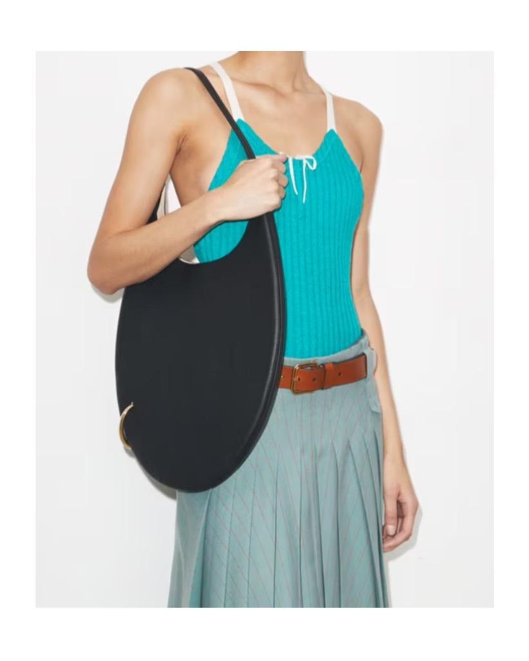Tory Burch Black Pierced Soft Shoulder Bag