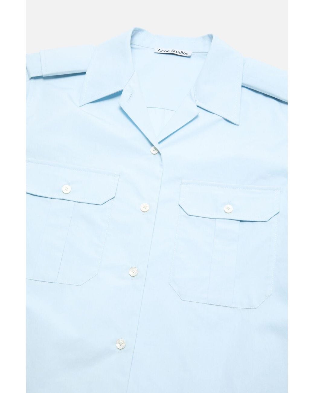 Acne Blue Patch-Pocket Shirt