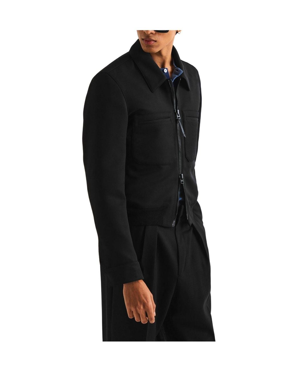 Tom Ford Black Minimalist Slim-Fit Jacket for men