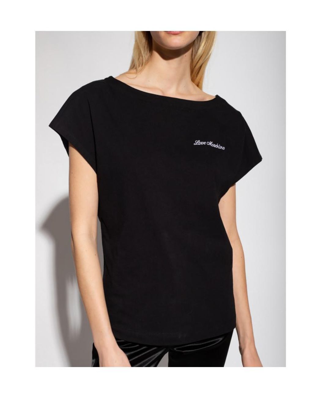Moschino Black Round-Necked T-Shirt