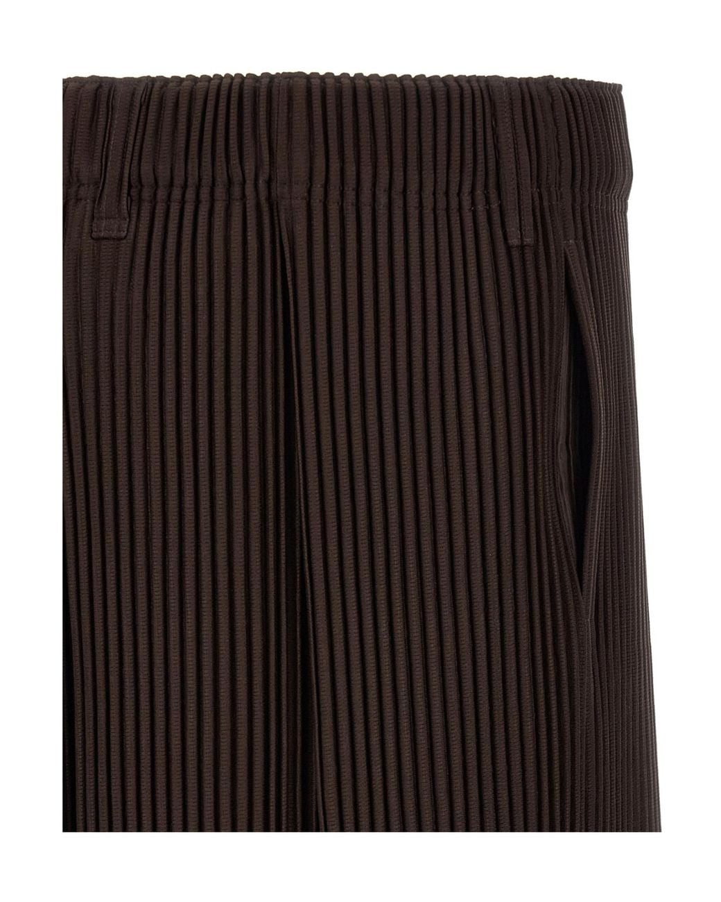 Homme Plissé Issey Miyake Black Homme Plissé Issey Miyake Tailored Pleats Pleated Bermuda Shorts for men