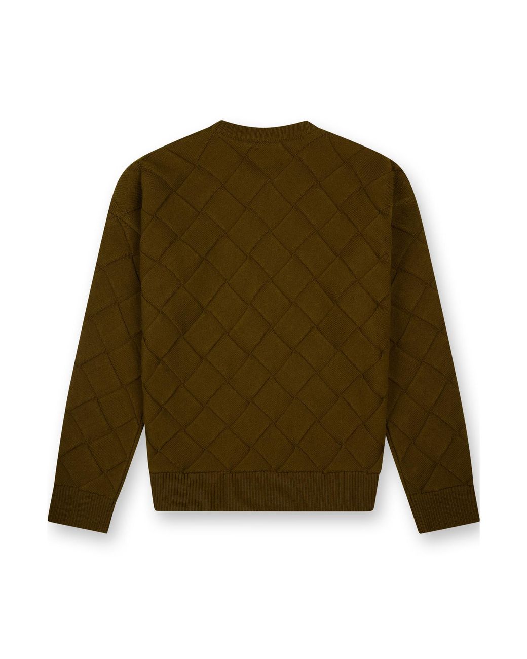 Bottega Veneta Green 3D Intreccio Crewneck Jumper for men
