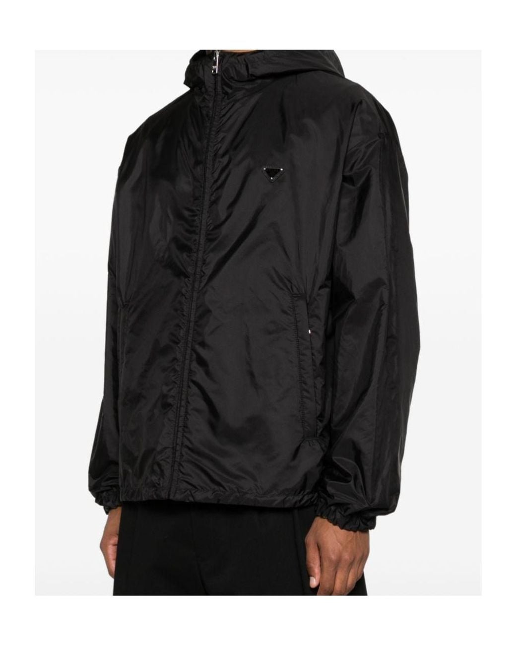 Prada Black Re-Nylon Down Jacket for men